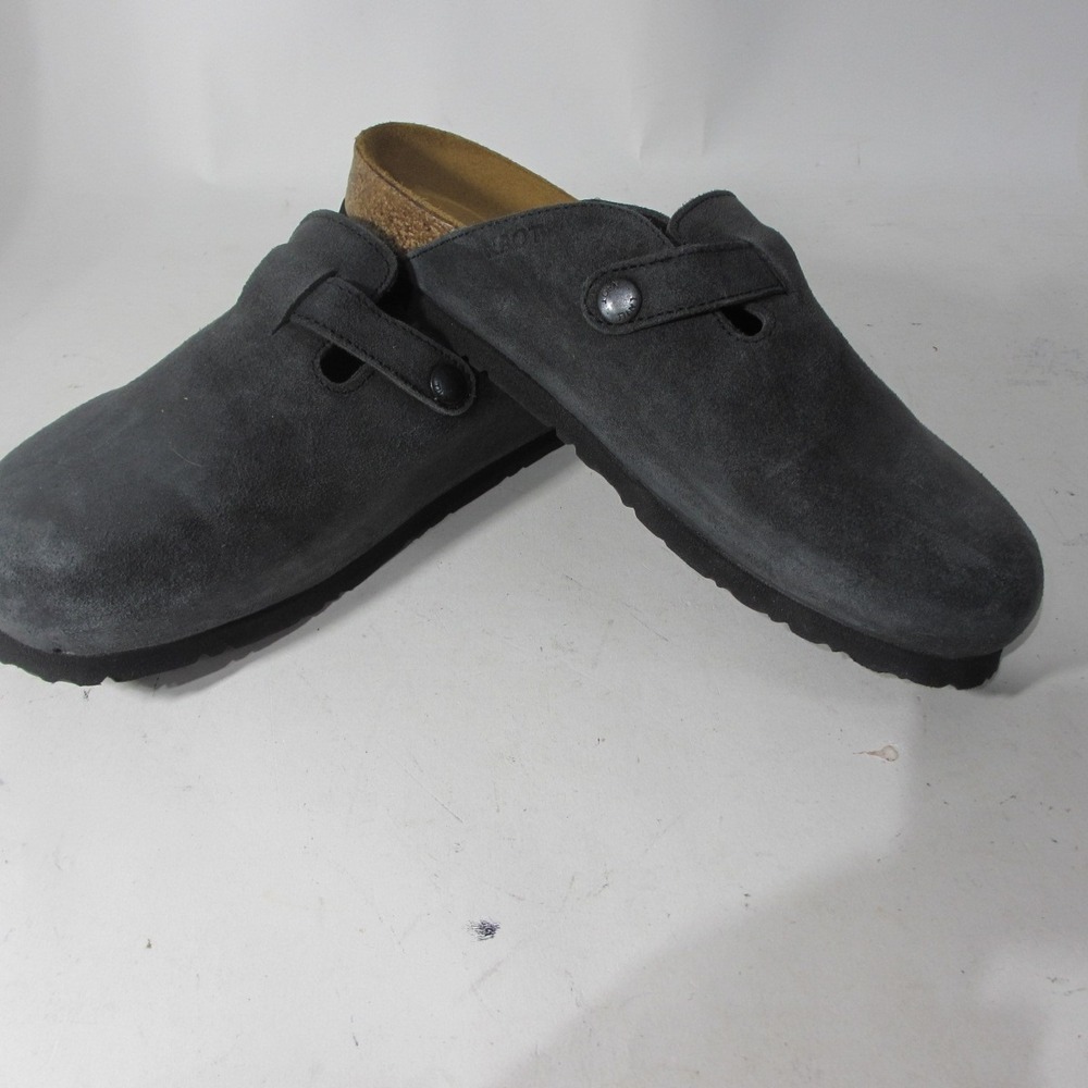 Naot Clogs Womens 7.5 EU38 Blue Suede Leather Buckle Slip On Shoes